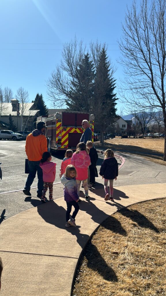 Fire engine tour with kids